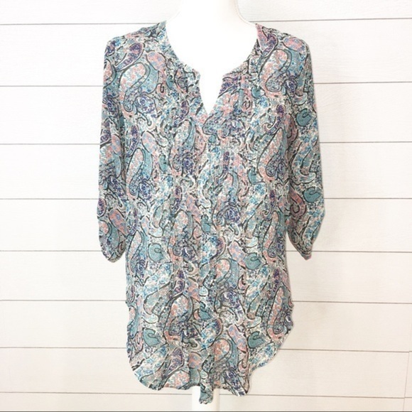 Daniel Rainn Paisley Print Blouse with cami - Picture 1 of 7